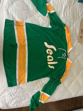Adidas Team Classics Green & Yellow 'Seals' Hockey Jersey